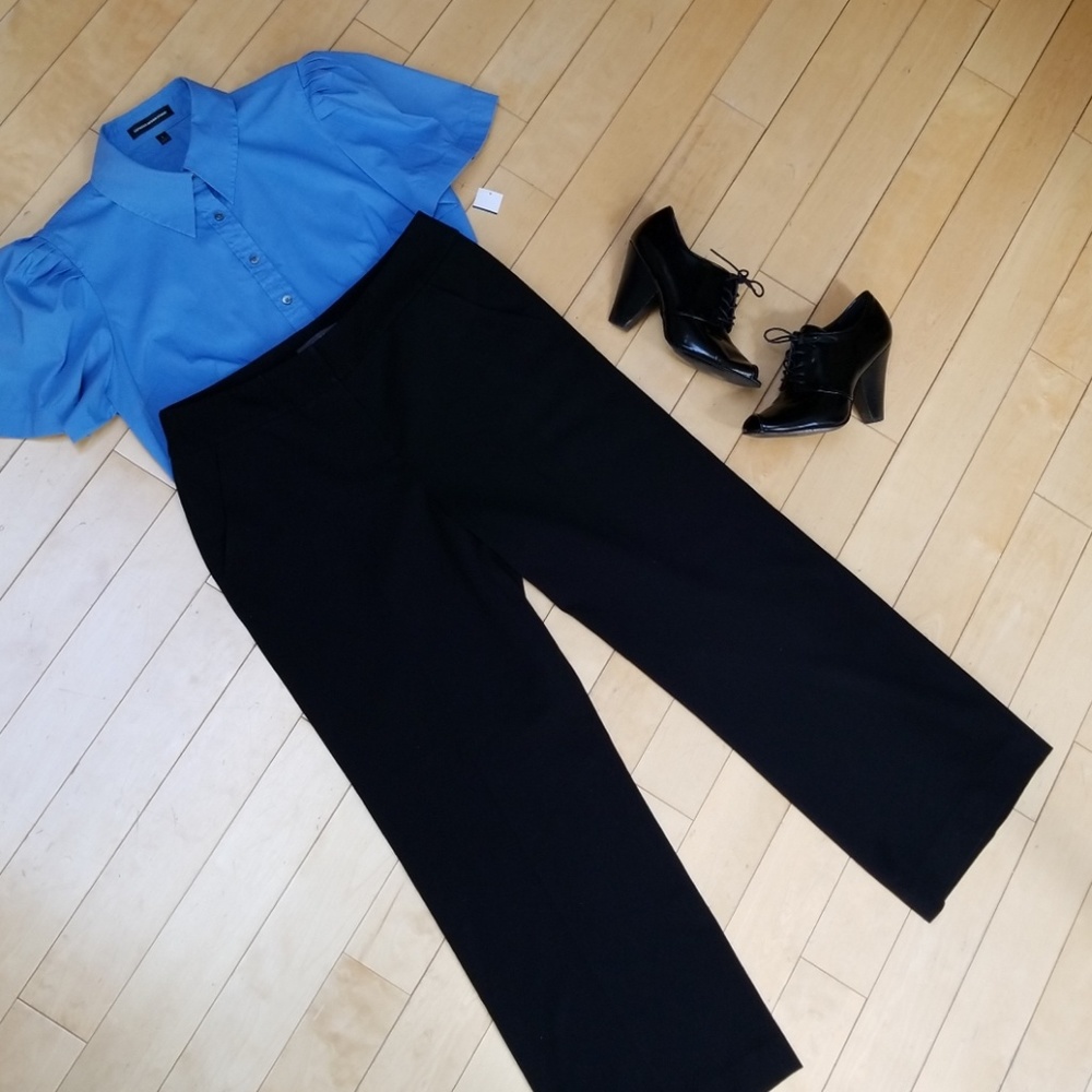 Wide Leg Trousers Black Size 6